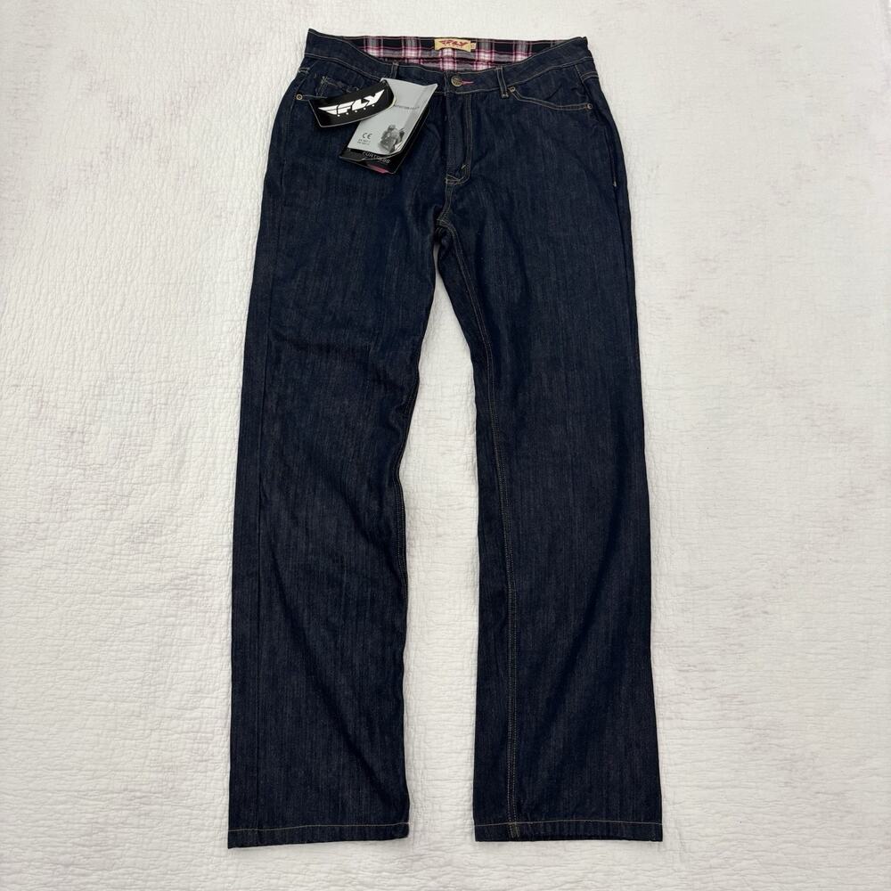 Womens Fly Racing Street Fortress Blue Jeans w/ Fiber Reinforced Lining Size 10